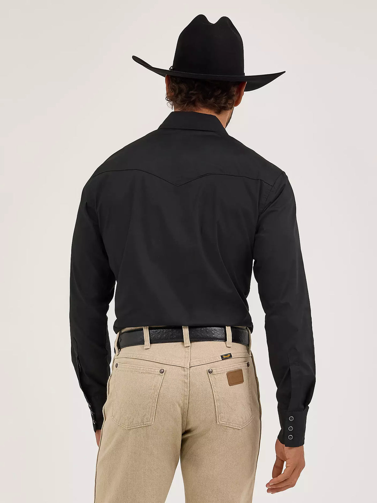 back of men's wrangler shirt