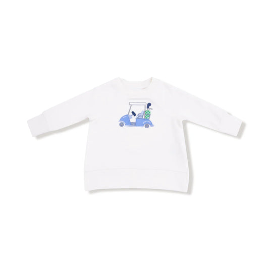 White Golf Raglan Sweatshirt