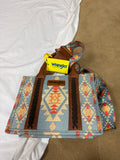 Wrangler Southwestern Canvas Coffee Cream Tote Bag