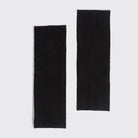 Recycled Fabric Ribbed Elastic Headbands 2pc Set - Black