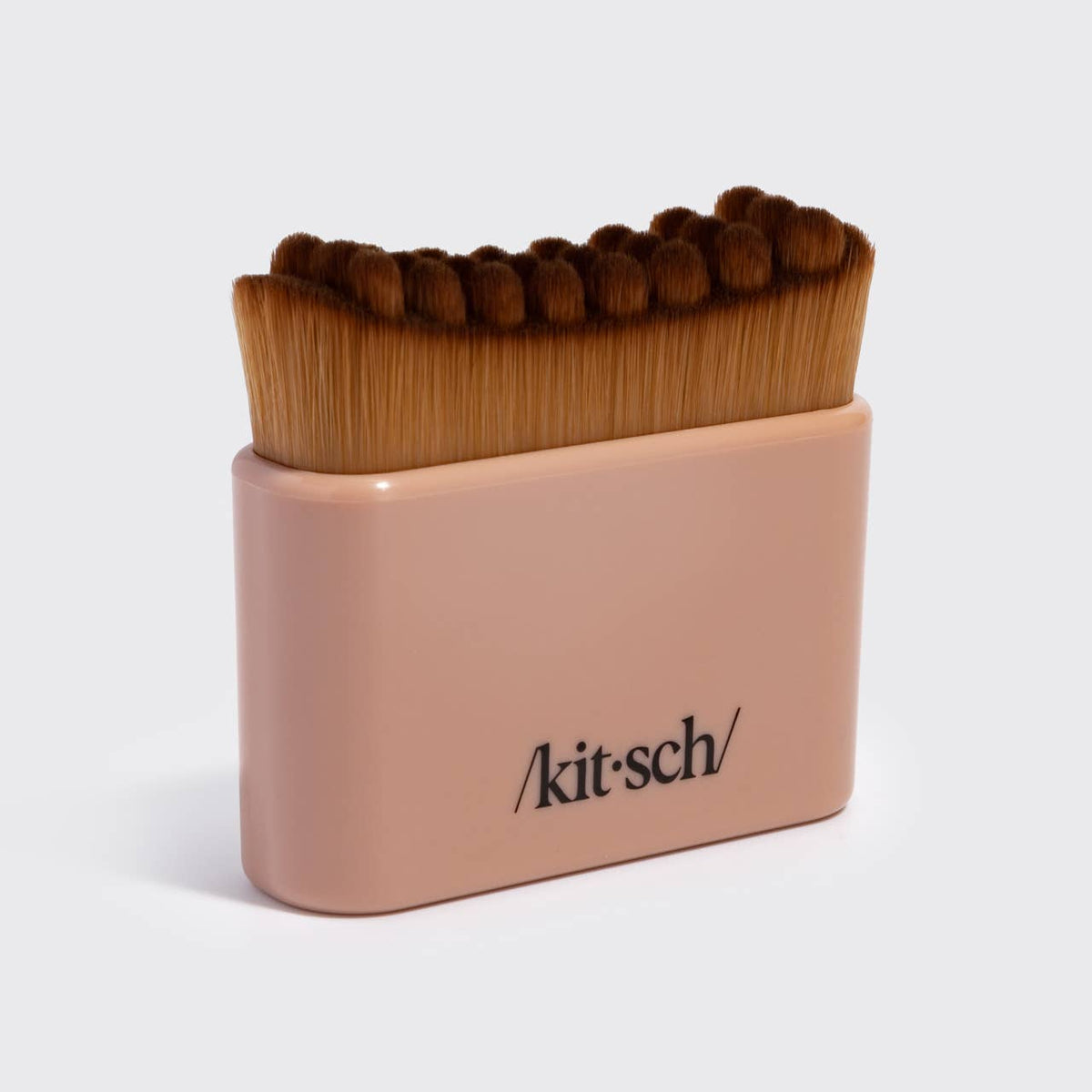 Terracotta Kitsch Lymphatic Contour Face Brush, angled front view