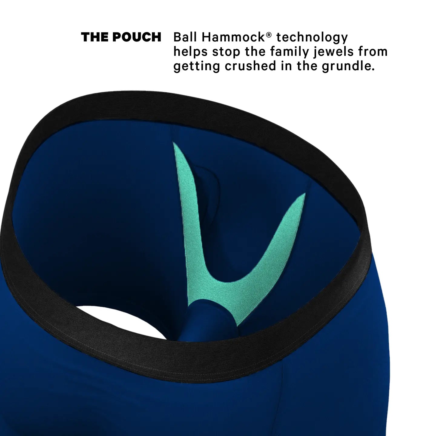 Shinesty Men's The Big Blue Navy Ball Hammock Pouch Underwear With Fly