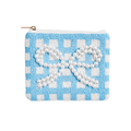 Bow Beaded Zip Pouch