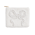 Bow Beaded Zip Pouch