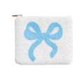 Bow Beaded Zip Pouch