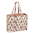 Quilted Block Floral Tote Bag