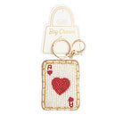 Mud Pie Valentine's Beaded Bag Charm