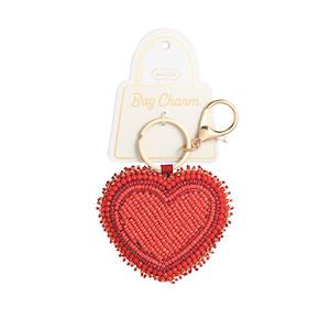 Mud Pie Valentine's Beaded Bag Charm