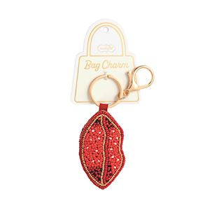 Mud Pie Valentine's Beaded Bag Charm