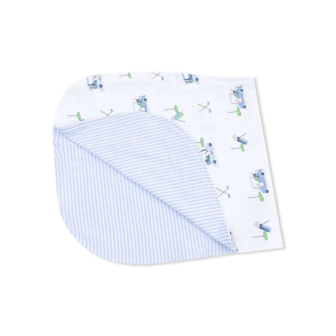 Golf Carts Blue 2 Ply Burp Cloth