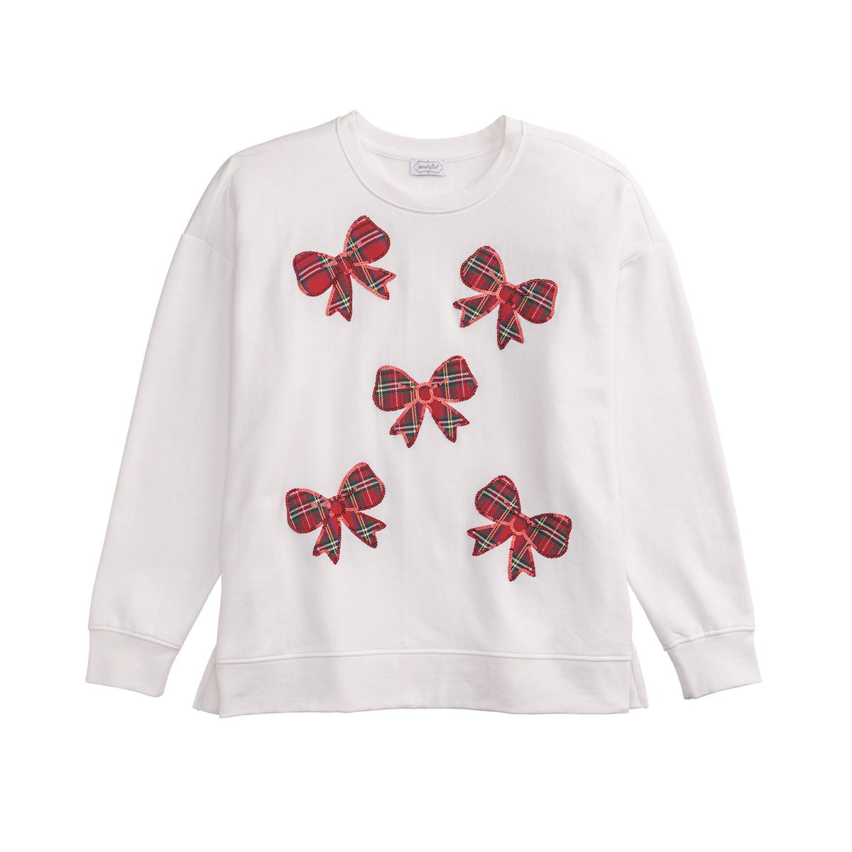 Tartan Bow Sparkle Sweatshirt