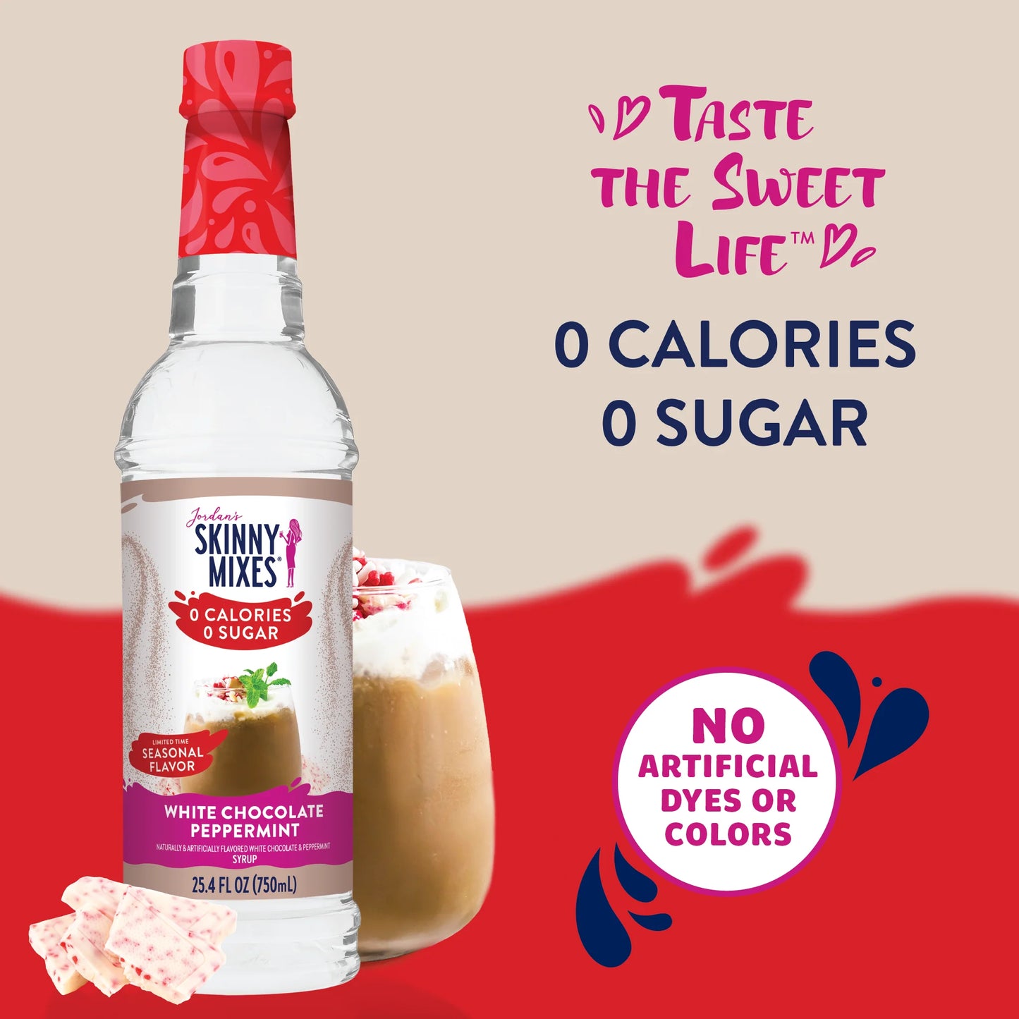 Sugar Free White Chocolate Peppermint Syrup by Skinny Syrup
