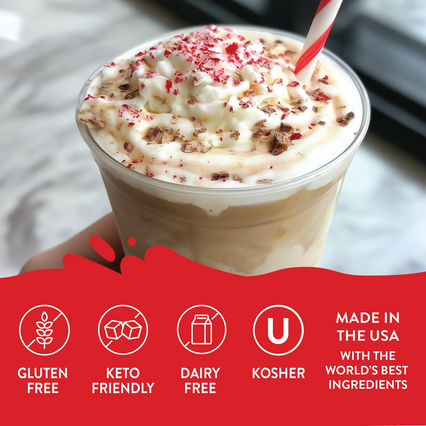 Sugar Free White Chocolate Peppermint Syrup by Skinny Syrup