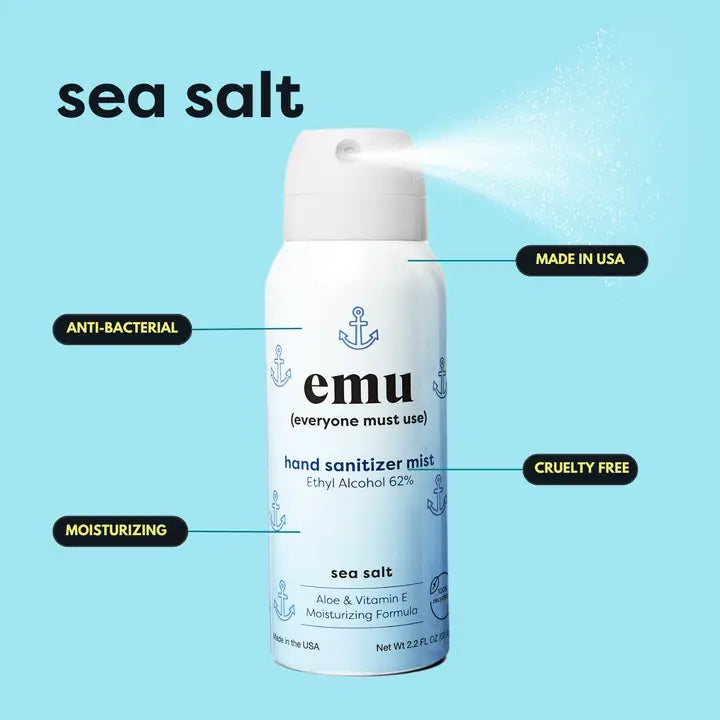 Emu Moisturizing Hand Sanitizer Mist 2.2oz -Sea Salt