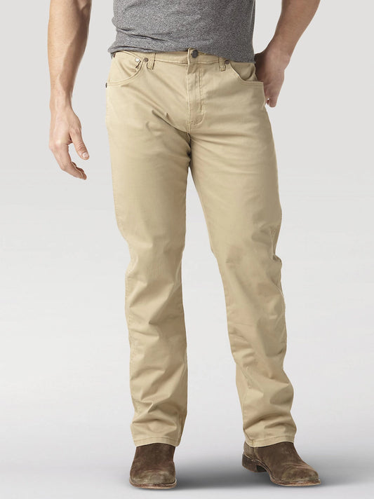 Wrangler Men's Fawn Khaki Retro Slim Fit Straight Leg Pant