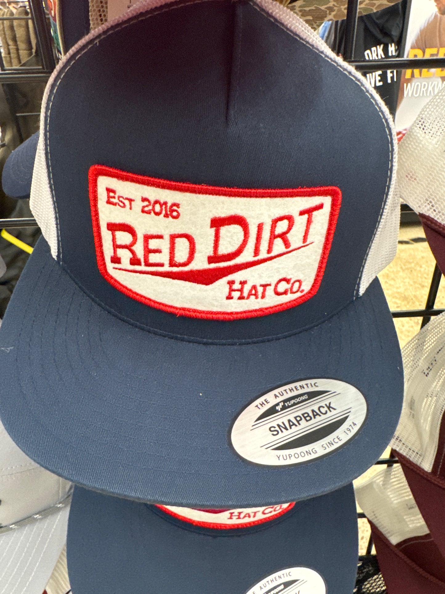Red Dirt Hat Company Navy & White Fillin' Station Hat