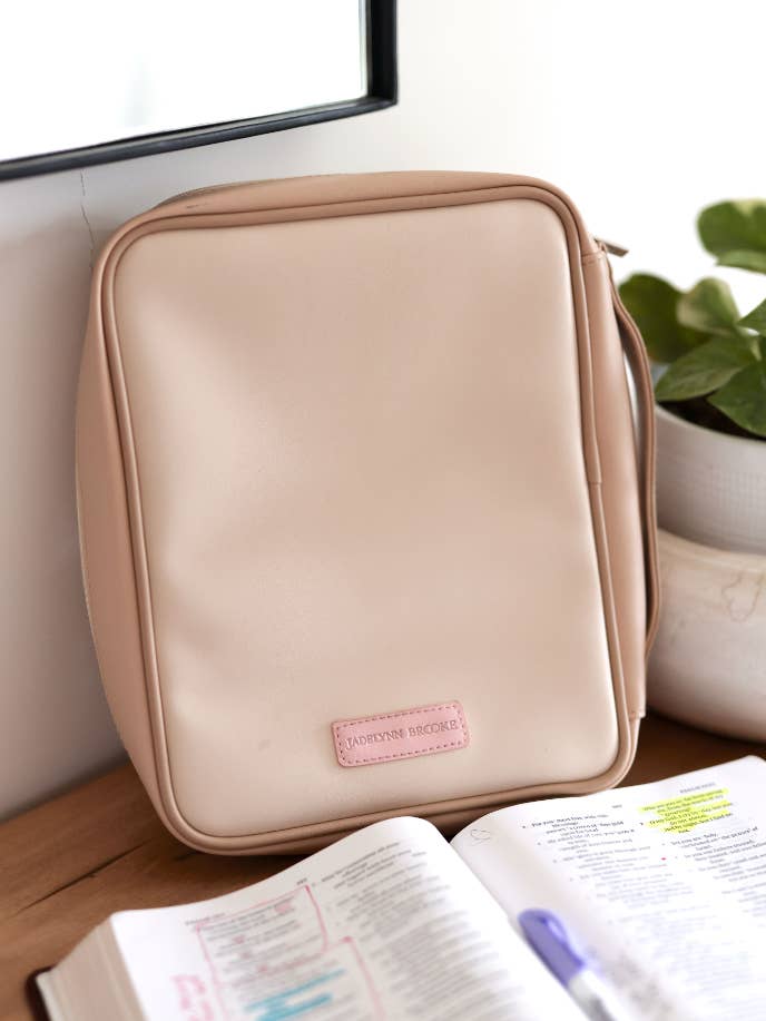 More Than Able Color Block Bible Cover- Tank & Pink