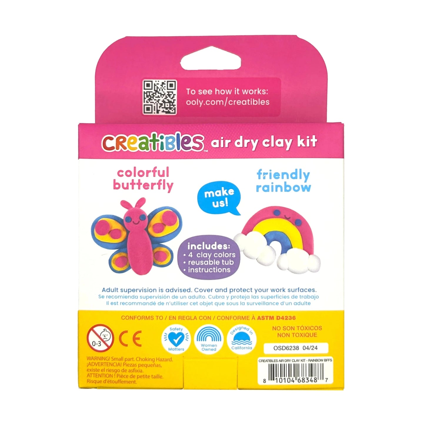 Creatibles D.I.Y. Air-Dry Clay Kit: Rainbow Bffs