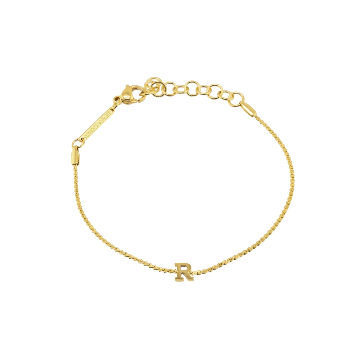 Gold Dainty Love Initial Bracelet - Waterproof