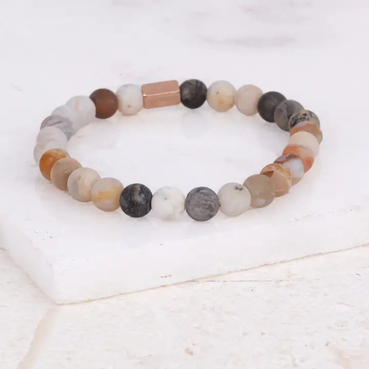 The Inspiration Company Genuine Stone Accent Bracelet | 6 Colors
