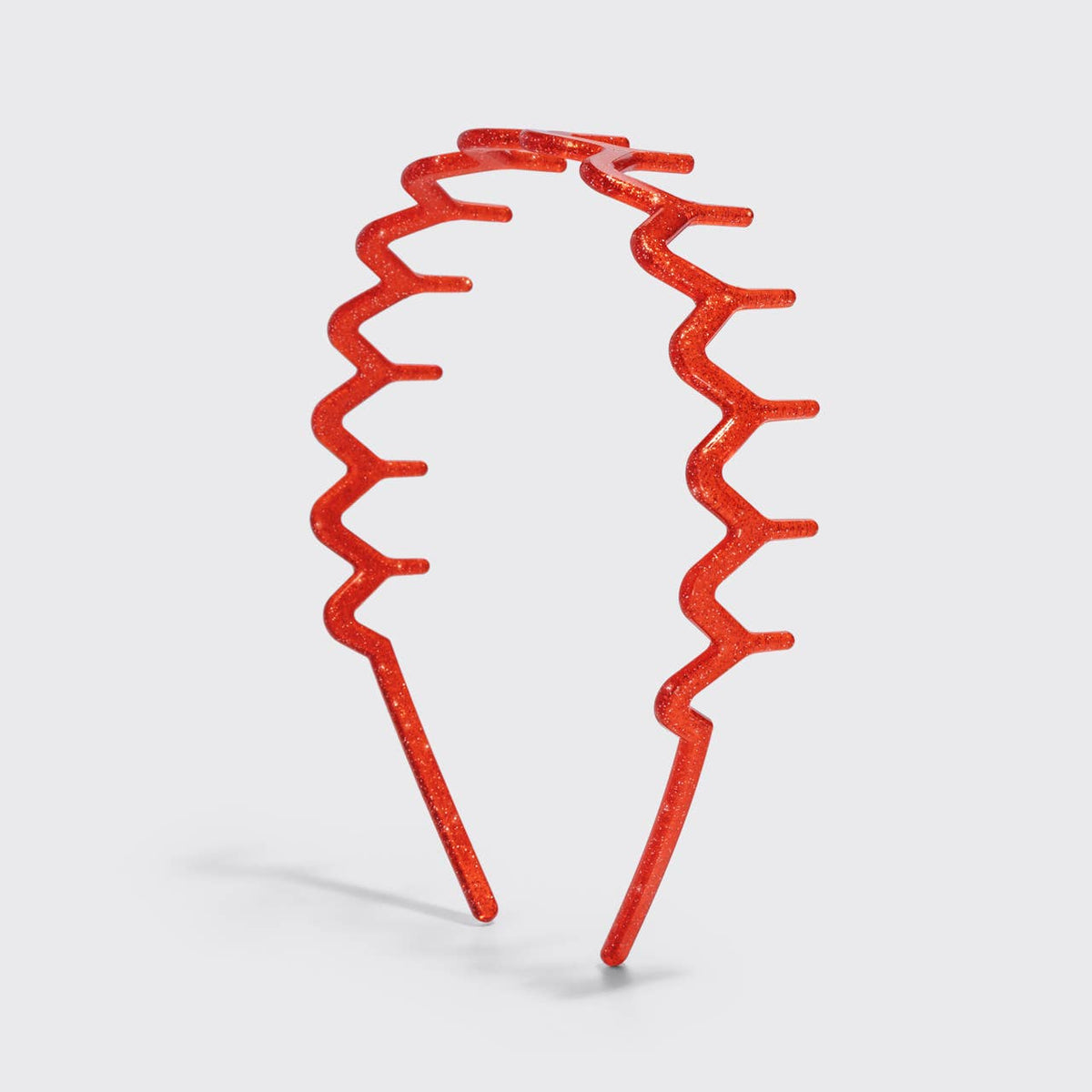 Recycled Plastic Zigzag Headbands 2pc Set - Gold and Red