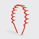 Recycled Plastic Zigzag Headbands 2pc Set - Gold and Red