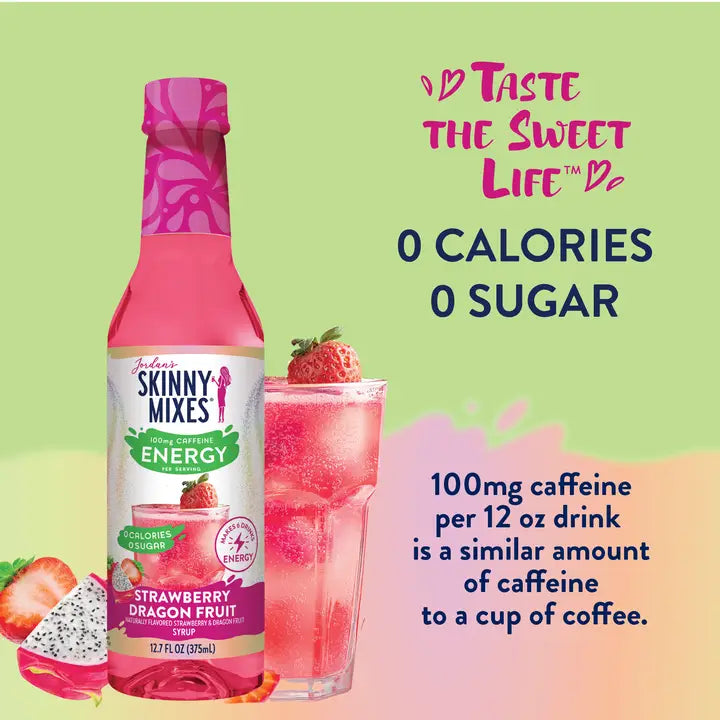 Sugar Free Strawberry Dragon Fruit Energy Syrup