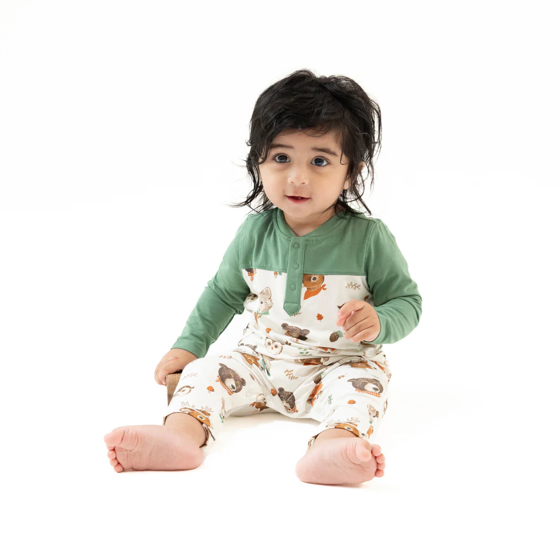 Woodland Animal Faces Romper