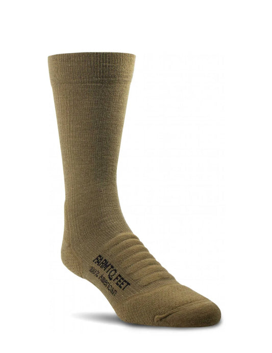 Fayetteville Farm To Feet Coyote Brown Extended Crew Socks