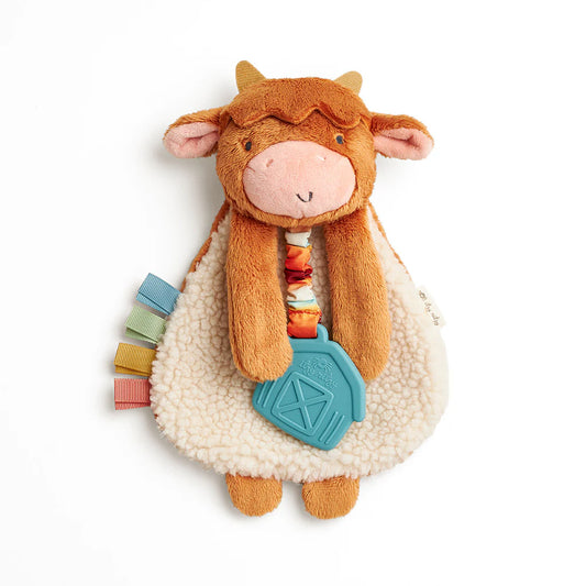 Itzy Lovey Cow Plush And Teether Toy