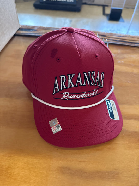 Red Rope Arkansas Razorback Hat