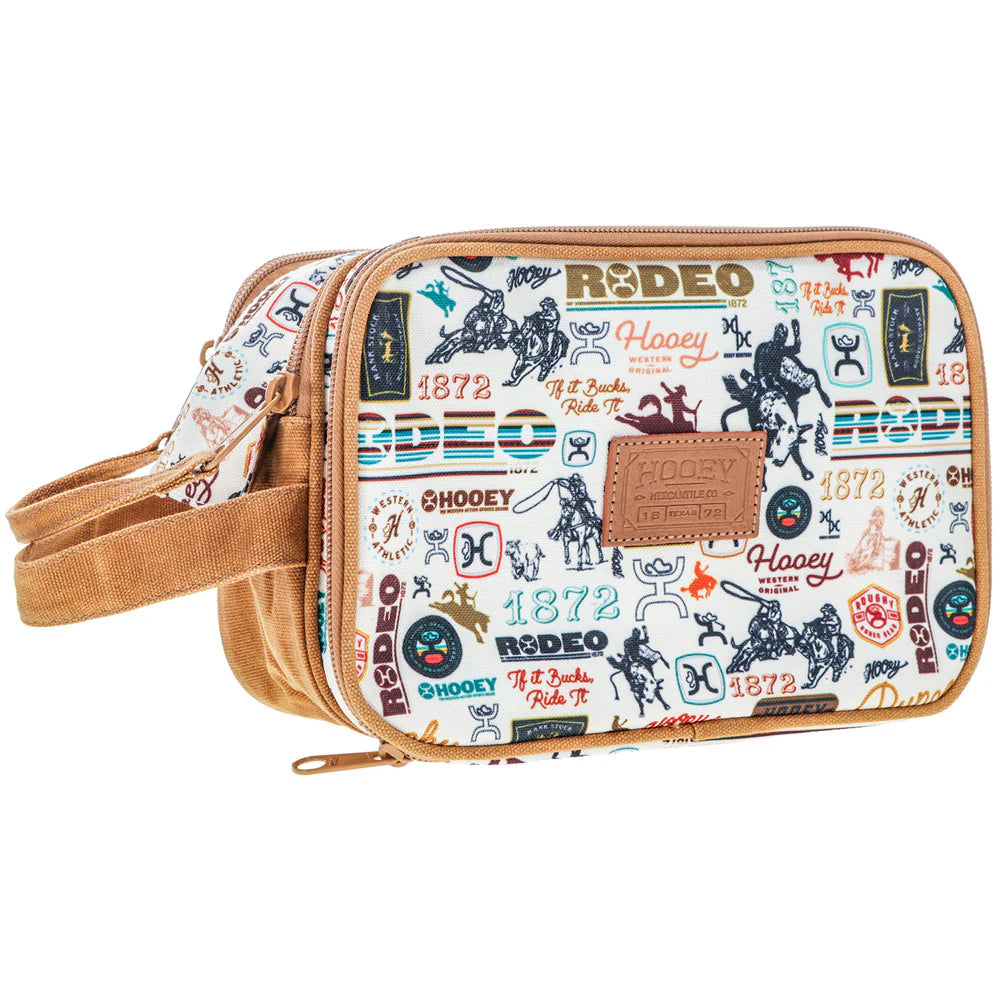 Hooey Crean & Tan Rodeo Print Dopp Kit