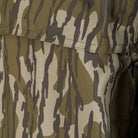 Drake 8 Shot Flyweight Bottomland camo shirt, close-up of back vent