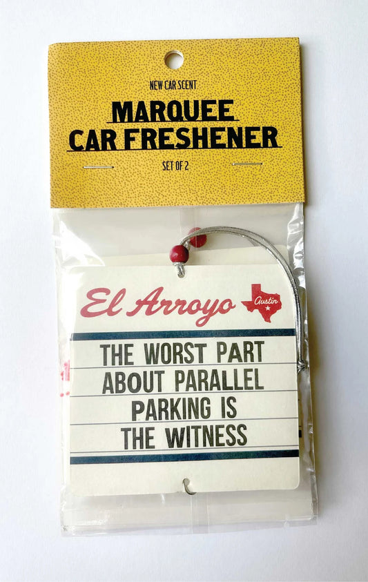 El Arroyo Parallel Parking Marquee Car Freshie - 2 Pack