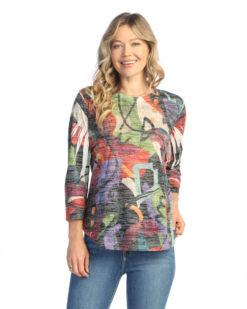 Jess & Jane "Ponderosa" Burnout Tunic Top