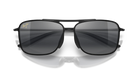 Maui Jim Kaupo Gap black aviator sunglasses with gray polarized lenses, front view