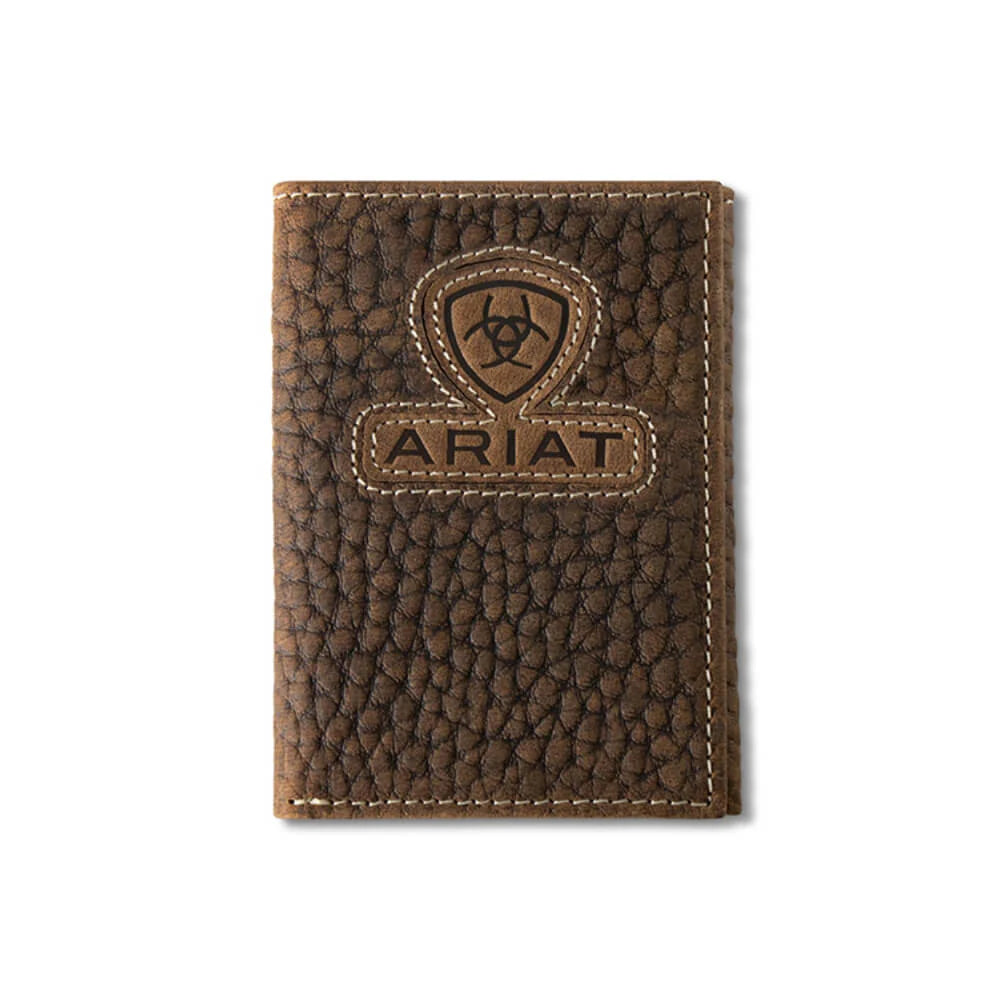Ariat Men's Brown Trifold Wallet
