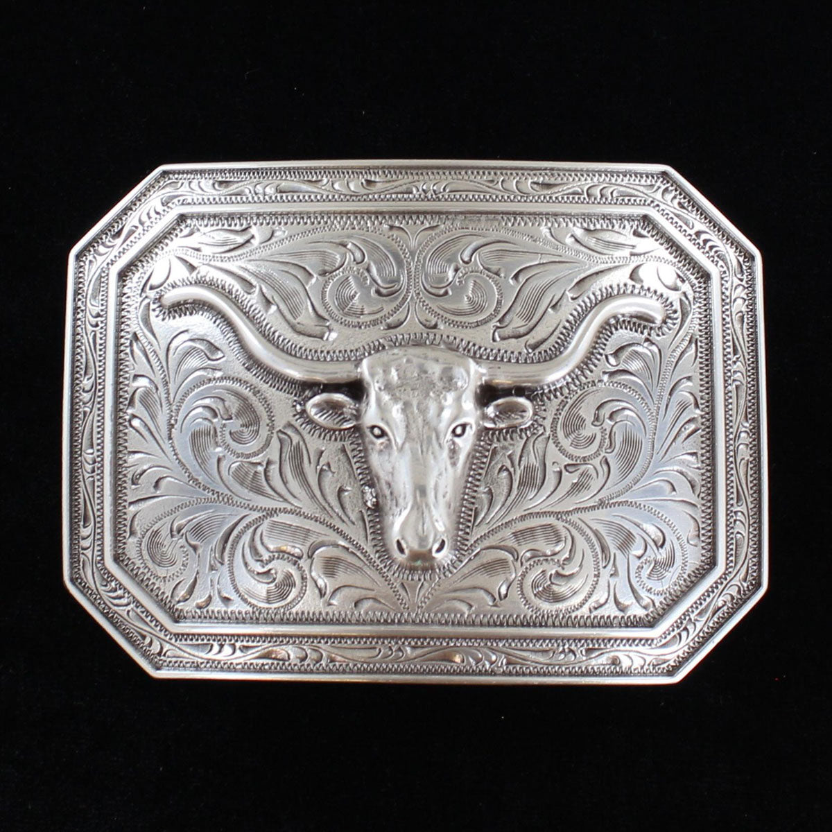 Men's Ariat Bull Head Silver Belt Buckle