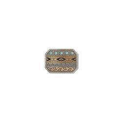 Ariat Rectangle Multi Finish Engraved Belt Buckle