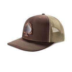 Ariat Mens Snap Back Spade Patch Brown Hat