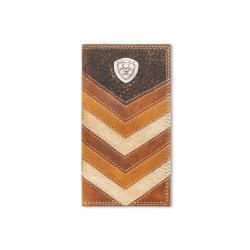 Men's Ariat Tan Brown Chevron Rodeo Wallet