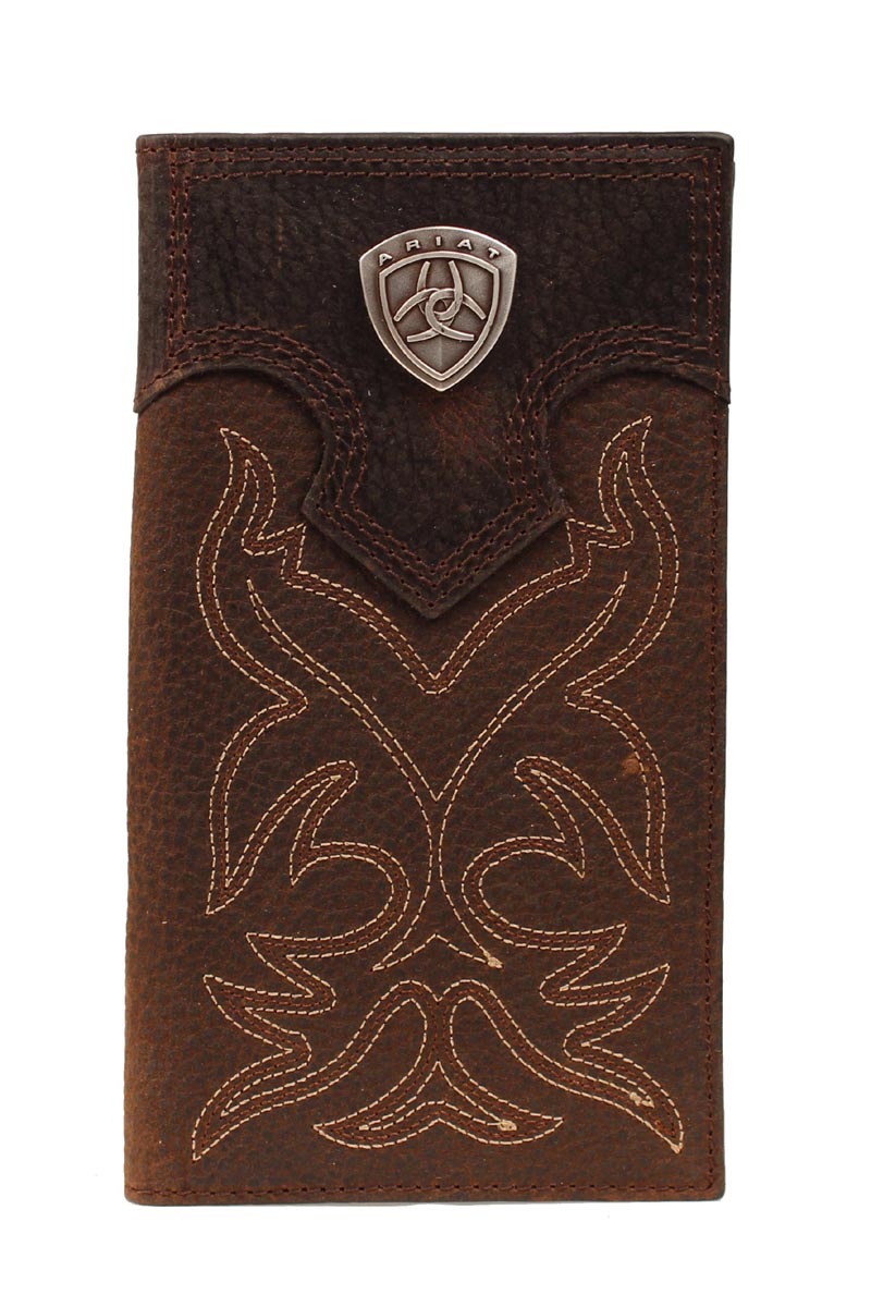 Ariat Rodeo Wallet/Checkbook Cover DARK BROWN