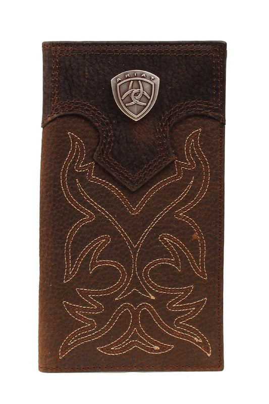 Ariat Rodeo Wallet/Checkbook Cover DARK BROWN