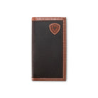 Ariat Rodeo Shield Patch Brown Leather Wallet