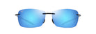 Lighthouse Blue Hawaii Shiny Black Maui Jim Sunglasses