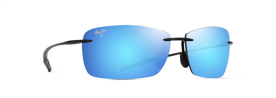 Lighthouse Blue Hawaii Shiny Black Maui Jim Sunglasses