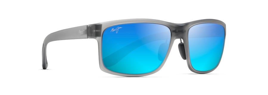 Maui Jim Pokowai Arch Sunglass- Matte Grey Blue Hawaii