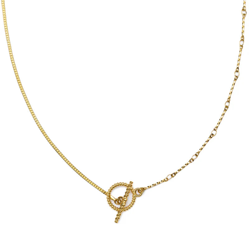 Waterproof Gold Dainty Toggle Chain Necklace