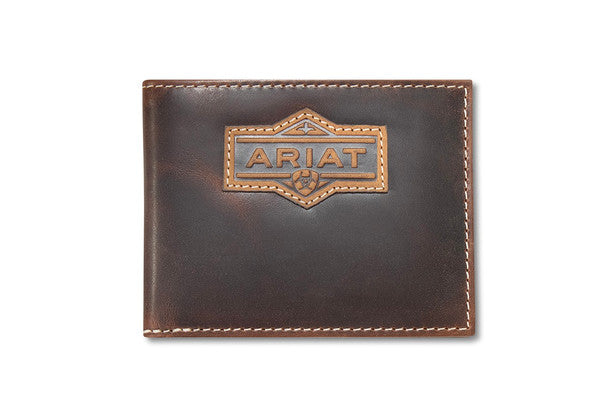 Ariat Brown Bifold Patch Wallet