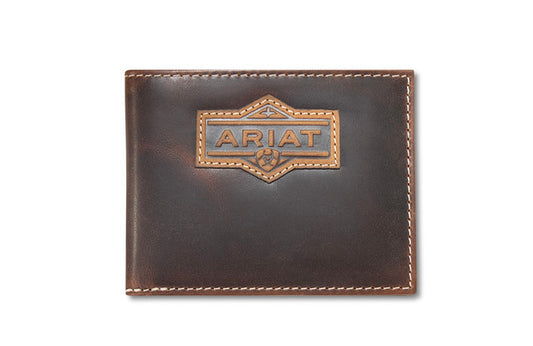 Ariat Brown Bifold Patch Wallet